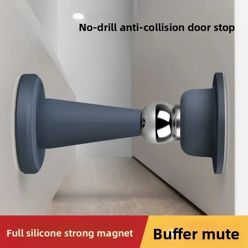 Door Stopper Heavy - No-Drill Silicone Door Stopper, Heavy-Duty Suction