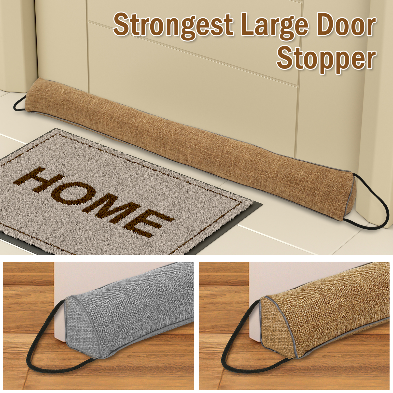 Door Stopper Heavy - 1/2Pcs Under Door Draft Stopper 92cm