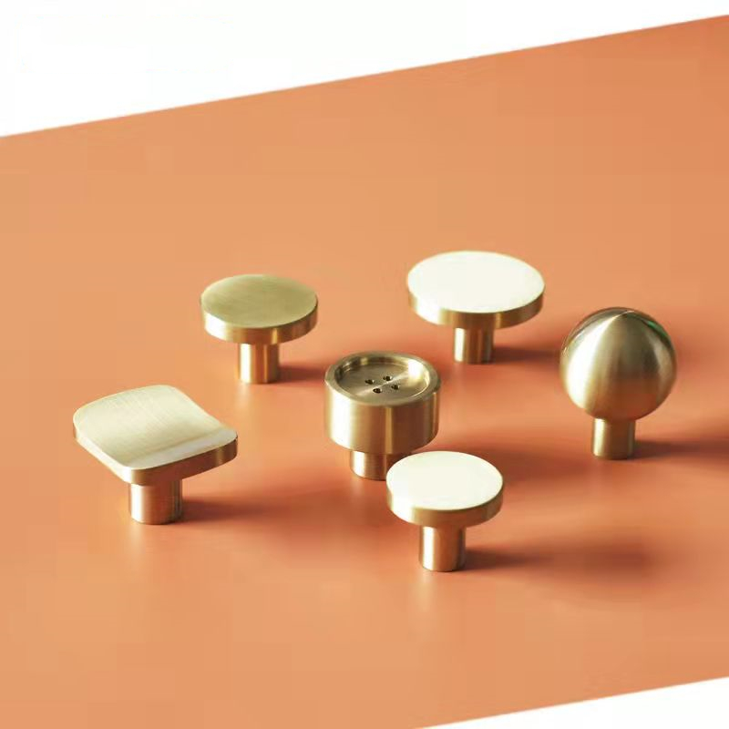 Furniture Hardware Lock - Modern Solid Brass Cabinet Kitchen Knobs