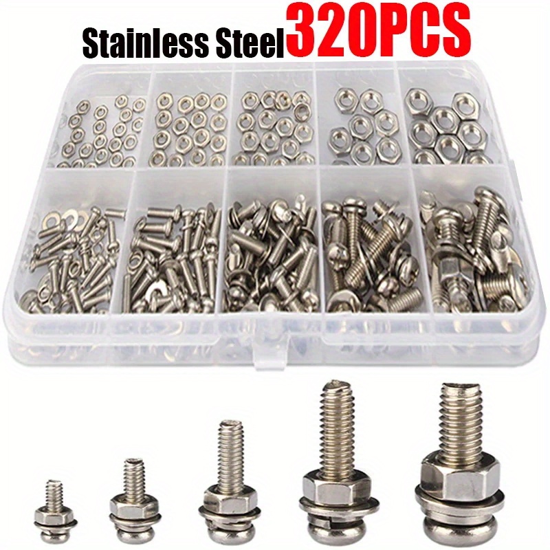 120/320-Piece Hex Nut and Bolt - Furniture Hardware Nut recensie en prijs