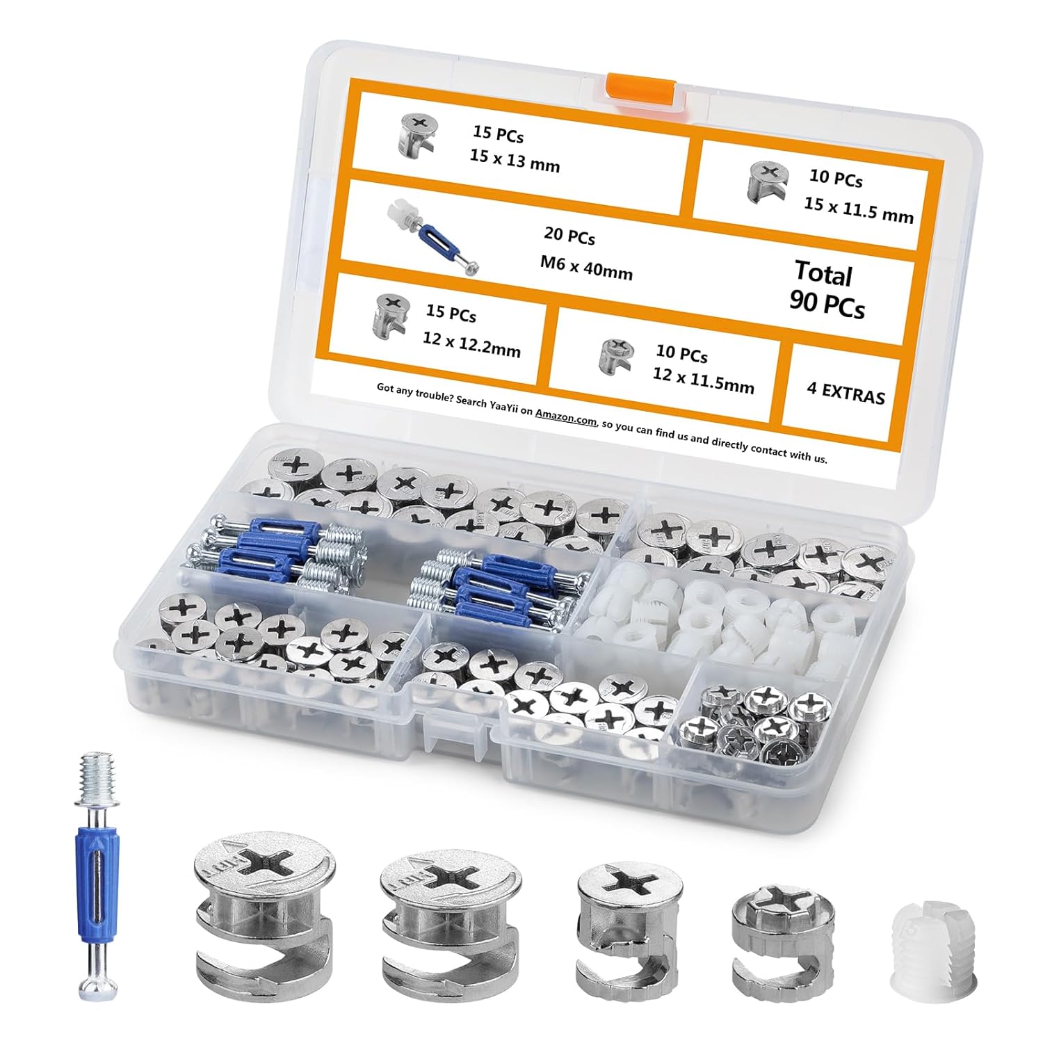 90 Pcs Furniture Cam Locks wit - Furniture Hardware Nut recensie en prijs