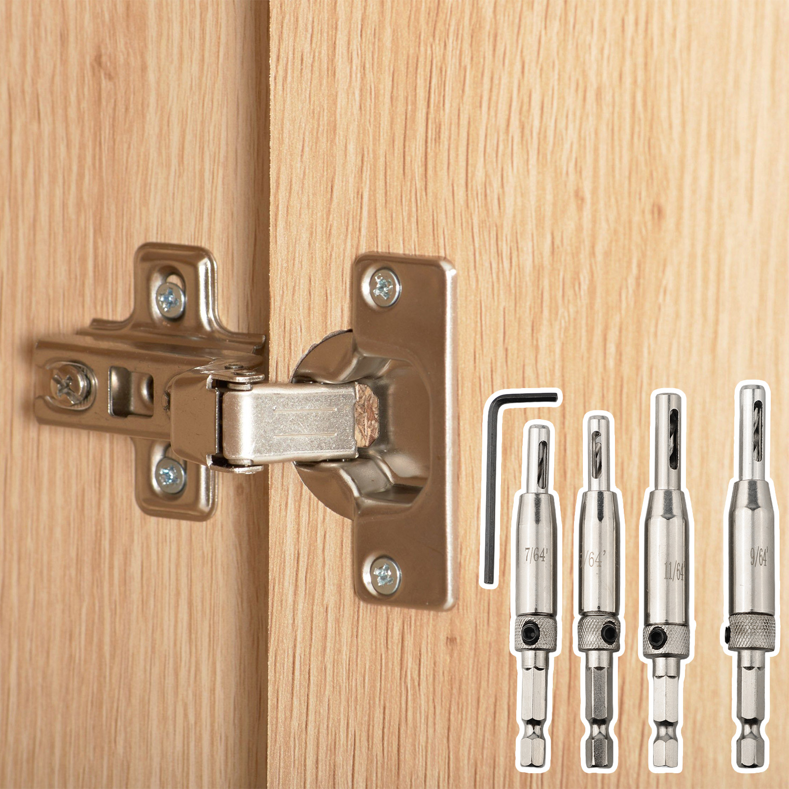 4Pcs/set Hinge Drill Bit Set S - Furniture Hardware Hinges recensie en prijs