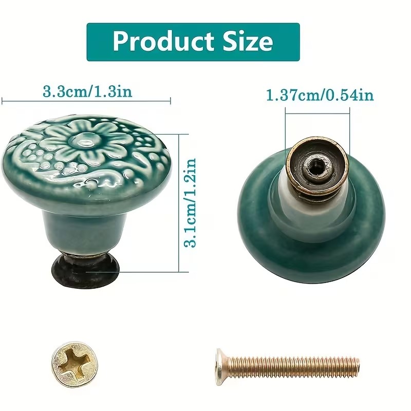 12pcs Ceramic Cabinet Knobs, F - Furniture Hardware China recensie en prijs