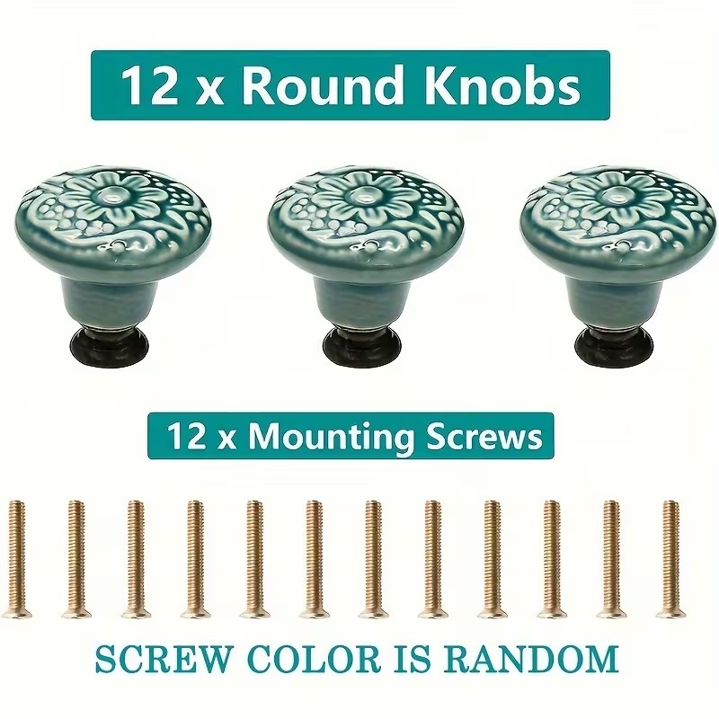 12pcs Ceramic Cabinet Knobs, F - Furniture Hardware China recensie en prijs