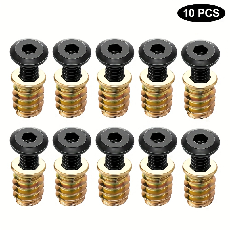 10PCS Threaded Inserts Nut Com - Furniture Hardware Nut recensie en prijs