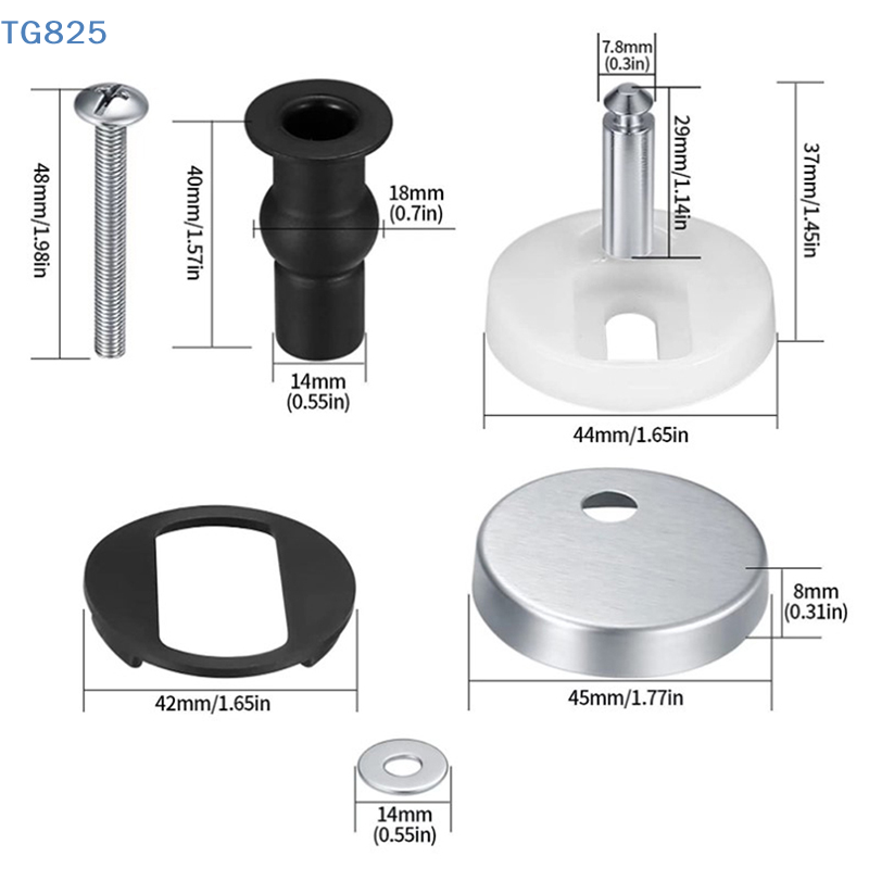 【AN】2Pcs Toilet Seat Hinges To - Furniture Hardware Hinges recensie en prijs