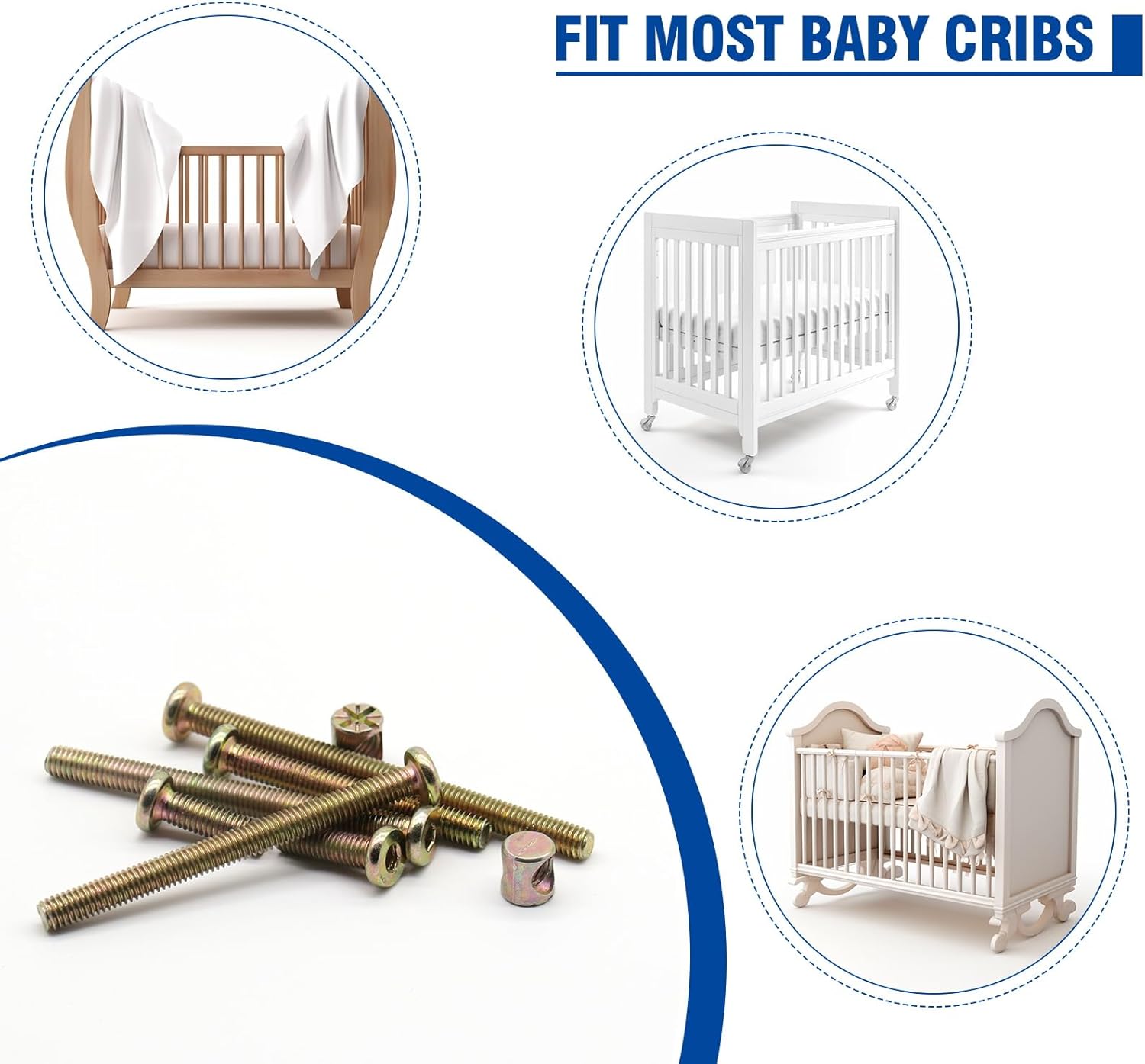 VKKM 25Pcs M6 Baby Crib Screws - Furniture Hardware Nut recensie en prijs