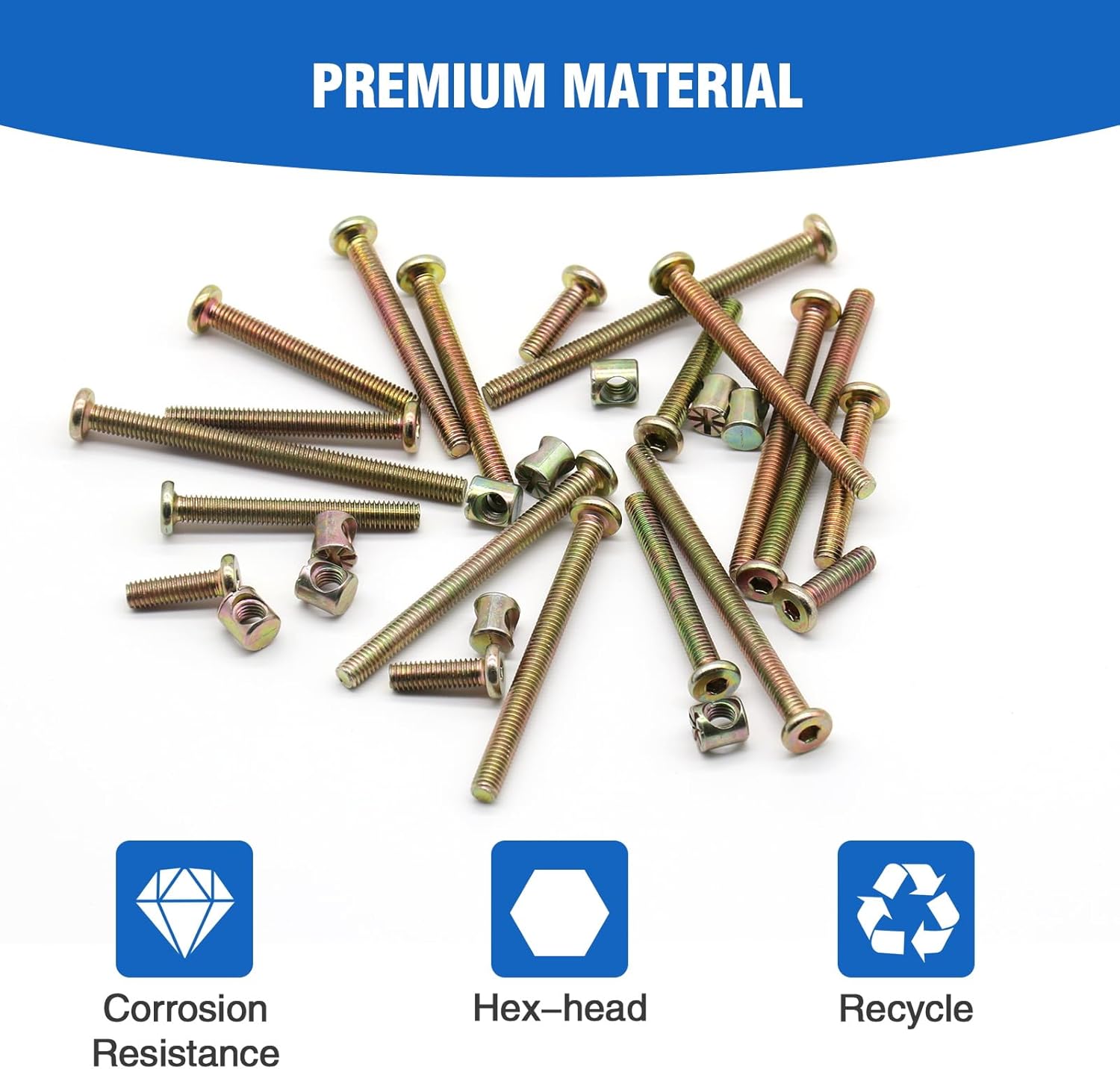 VKKM 25Pcs M6 Baby Crib Screws - Furniture Hardware Nut recensie en prijs