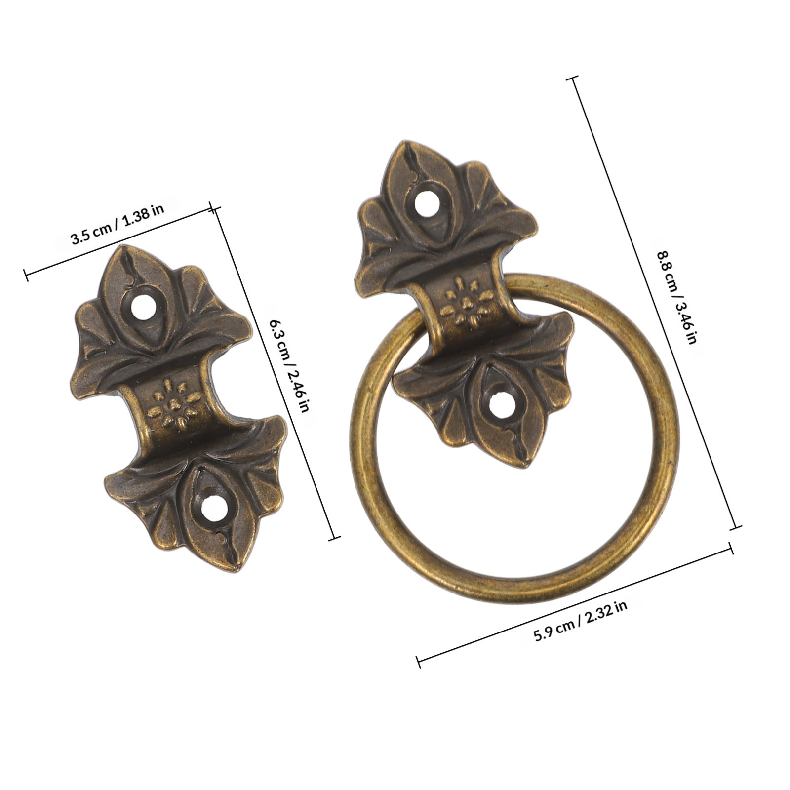 2Pcs Vintage Drop Ring Drawer  - Furniture Hardware Drop Pulls recensie en prijs