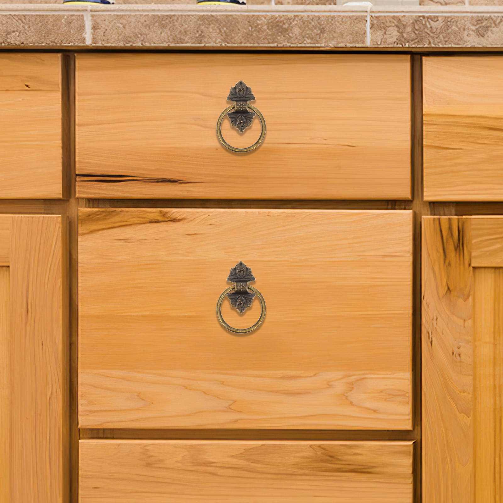 2Pcs Vintage Drop Ring Drawer  - Furniture Hardware Drop Pulls recensie en prijs